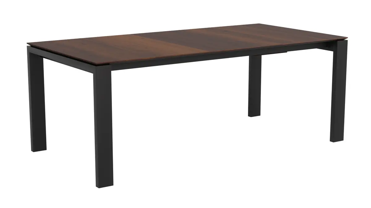 Esstisch 3400 - ausziehbar, LB ca. 200x100 cm, Nussbaum massiv