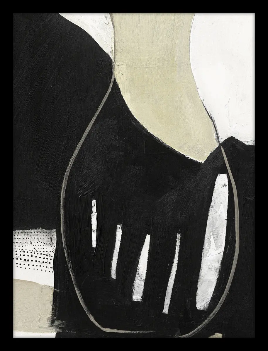 Gerahmter Digitaldruck - BHT ca. 30x40x2 cm, Schwarz