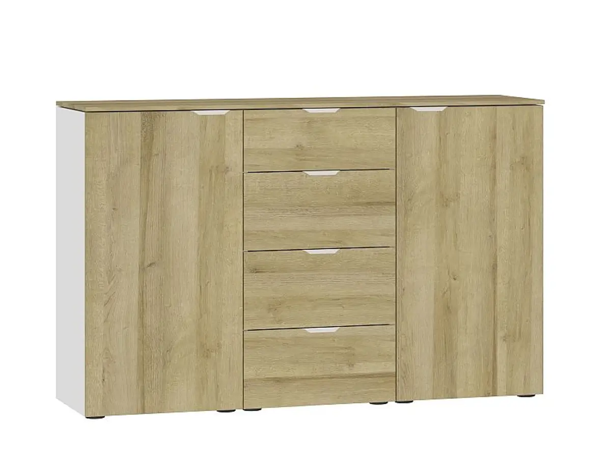 Kommode JOIN IT- Eiche Dekor, Weiß