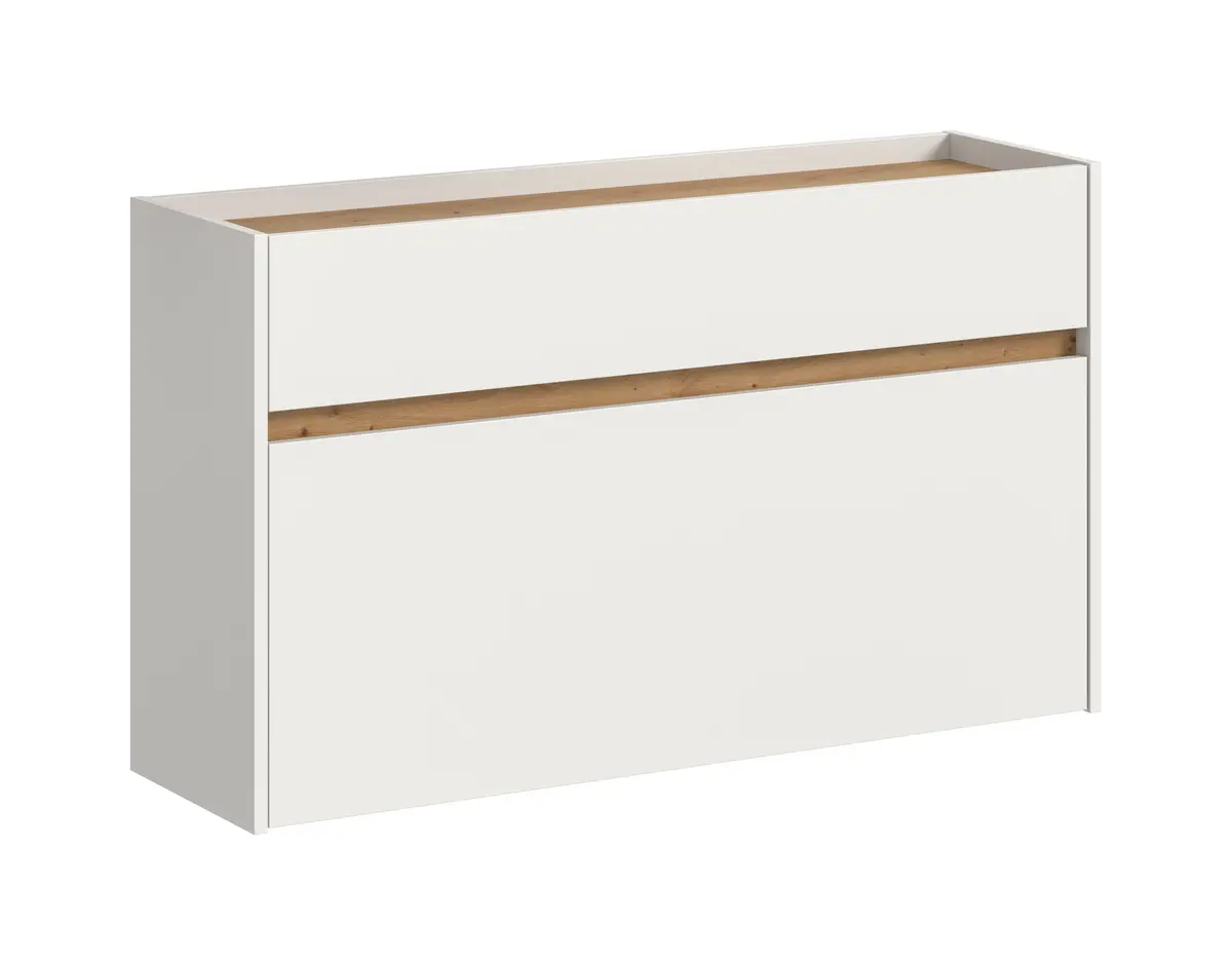 Schuhkipper - B ca. 110 cm, Weiß, Artisan Eiche Nachbildung