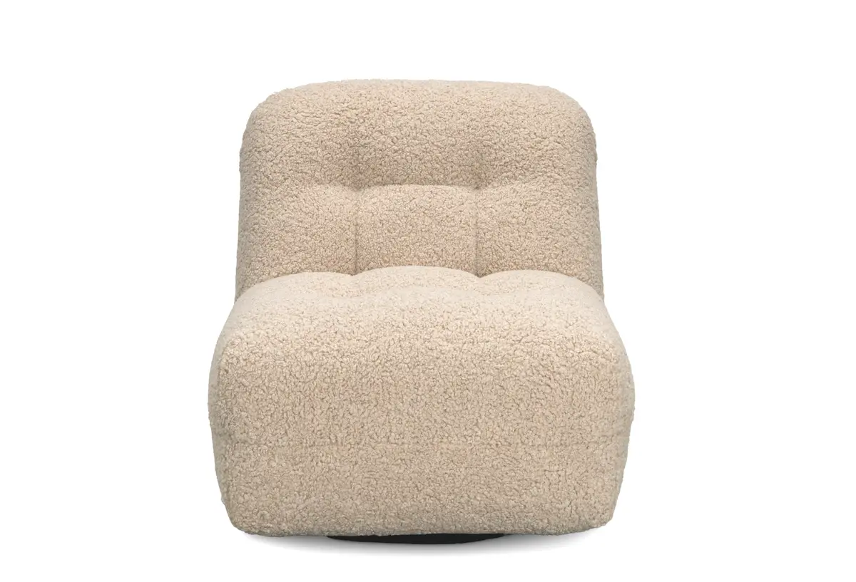 Drehsessel Anton - drehbar, Stoff, Beige