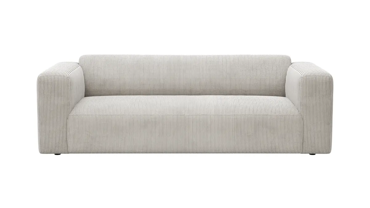 Sofa Laja - 3-Sitzer, Cord, Graubeige