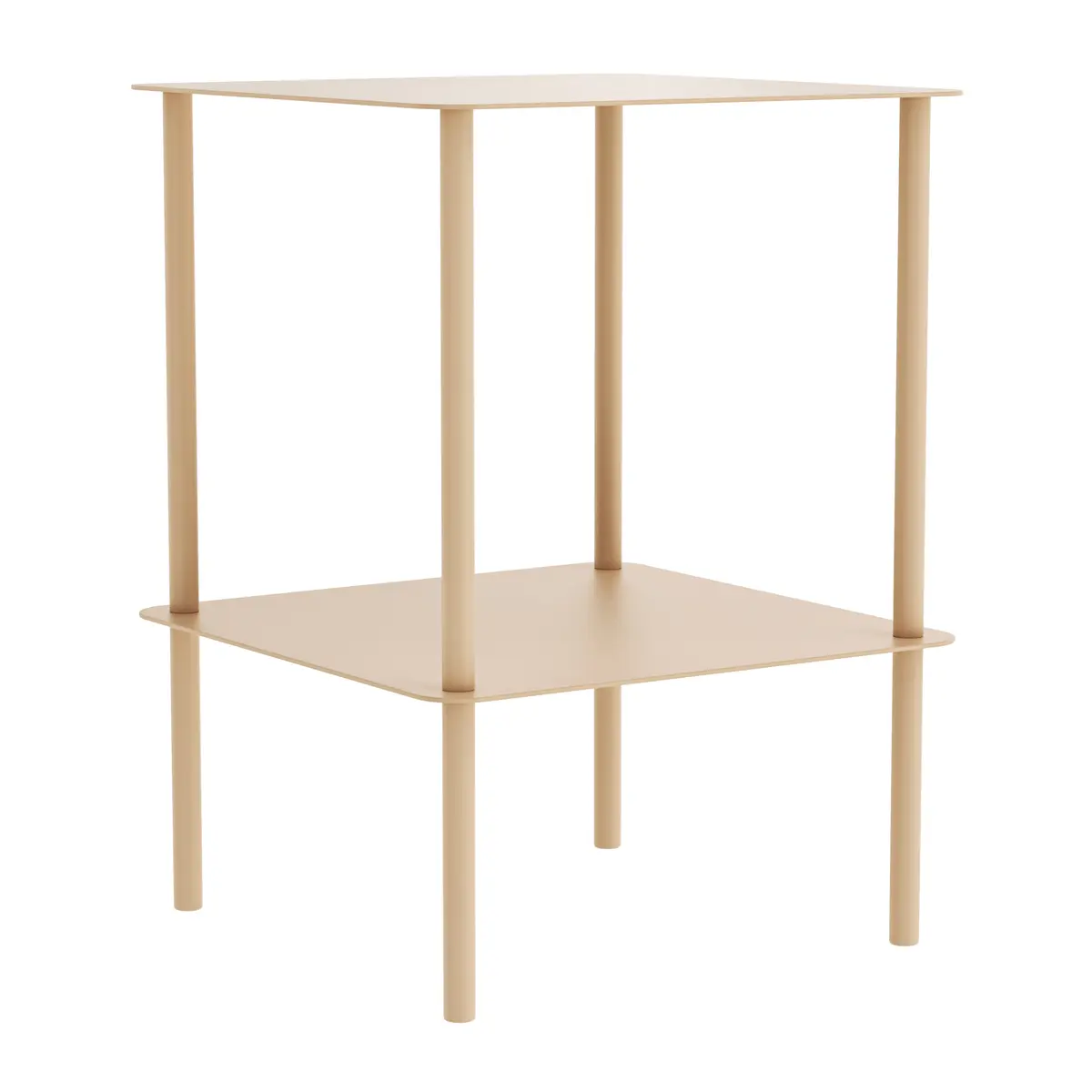 Beistelltisch Dagny - BHT ca. 40x55x40 cm, Quadratisch, Metall, Beige