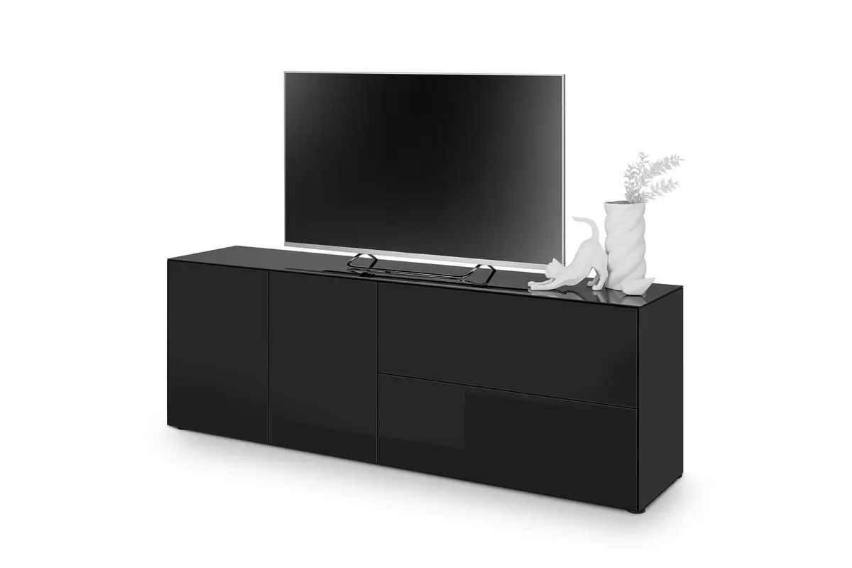 Lowboard - B ca. 181 cm, Schwarz