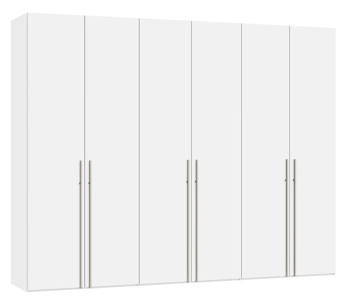 Drehtürenschrank JOIN IT- B ca. 303 cm,  Weiß, Glas, Weiß