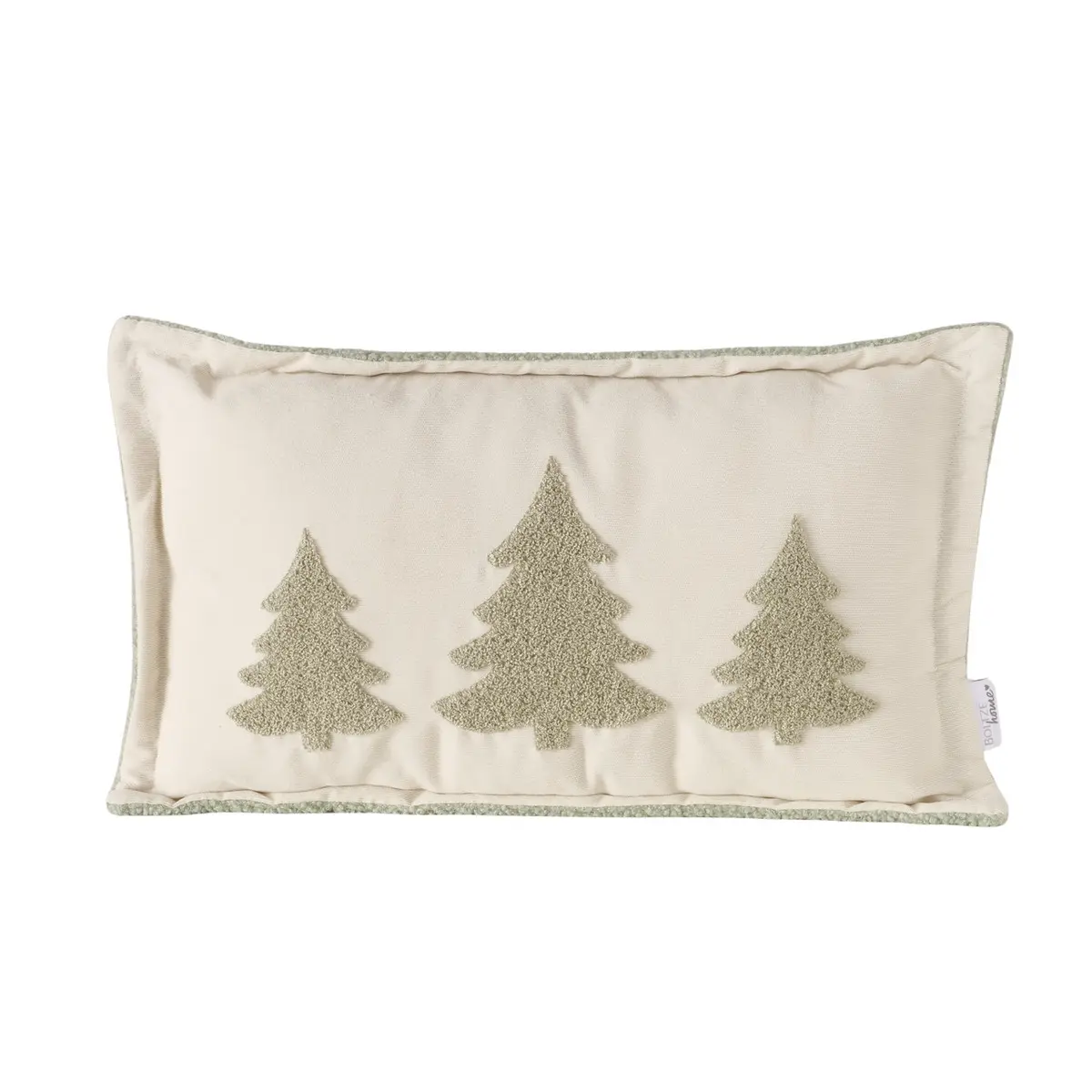 Deko-Kissen - BL ca. 30x50 cm, Creme/Grün