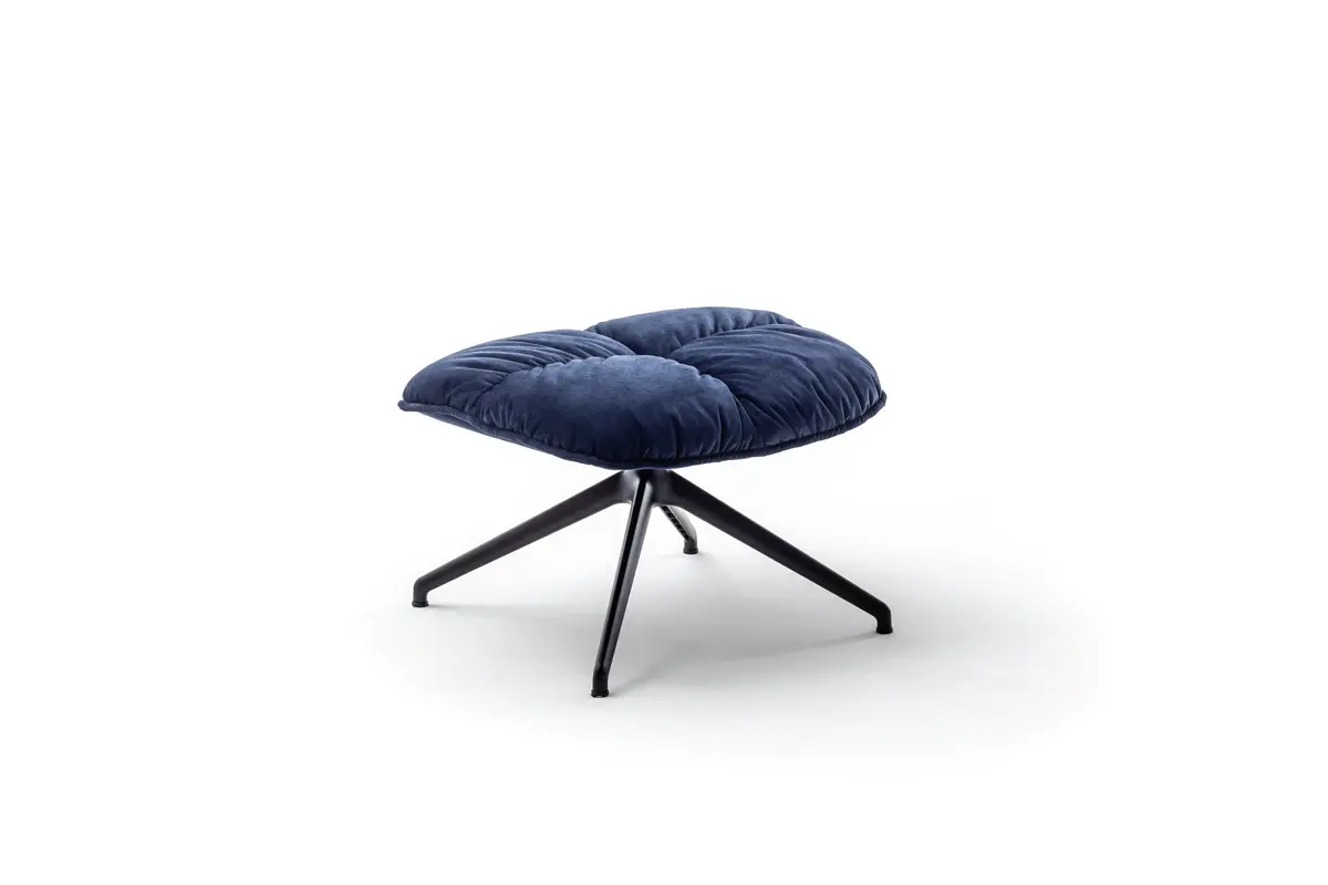 Hocker Unn - Stoff, Indigo