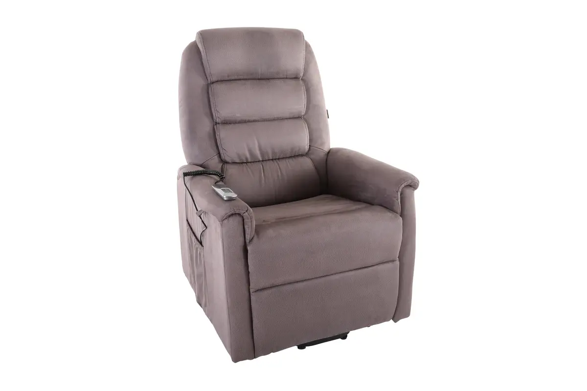 TV-Sessel MYRON - Aufstehhilfe, Relaxfunktion, Stoff, Braun