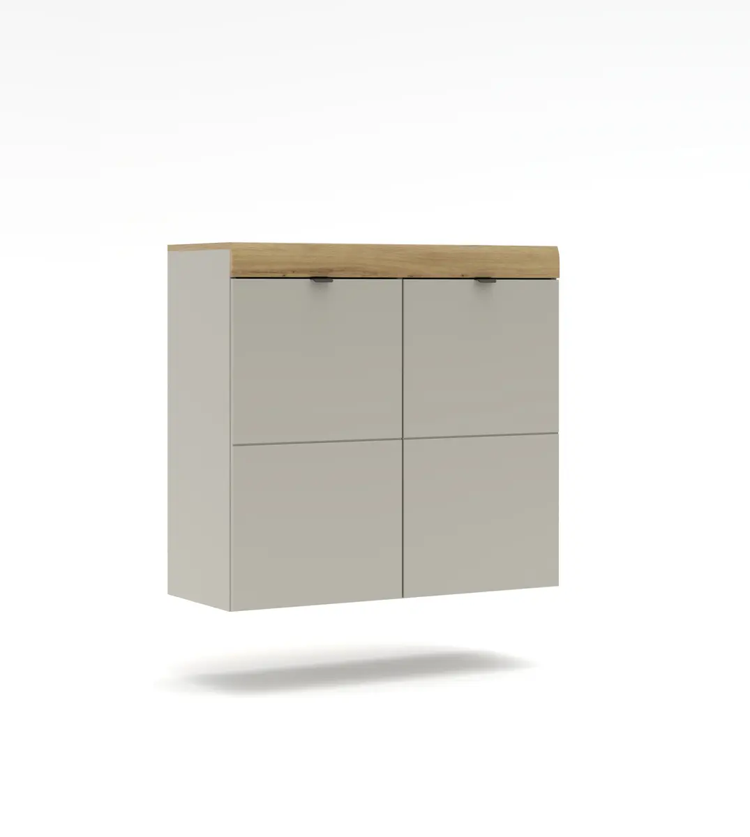 Schuhschrank - B ca. 90 cm, Kaschmir, Artisan Eiche Nachbildung