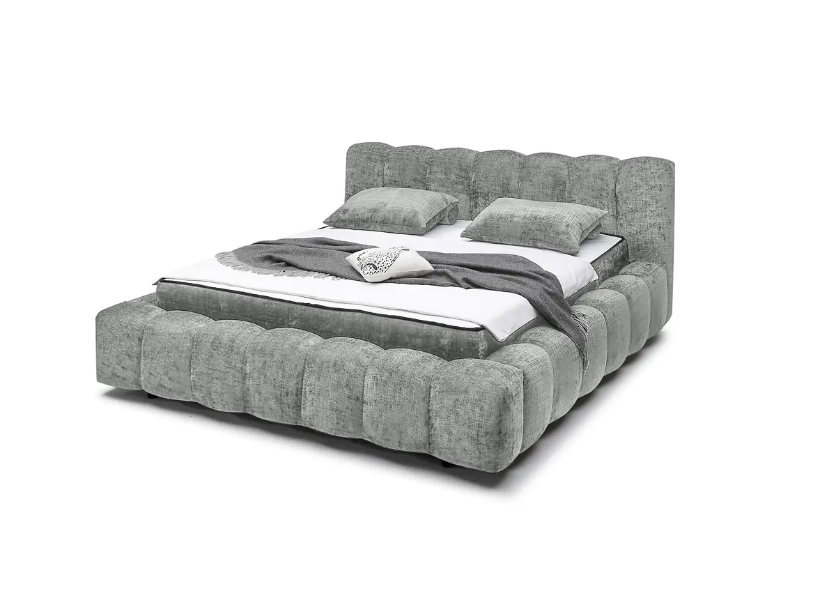 Polstergestell- Liegefläche ca. 180x200 cm, Stoff, Grau