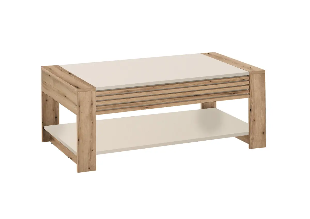 Couchtisch - LB ca. 108x60 cm, Evoke Eiche Nachbildung, Kaschmir