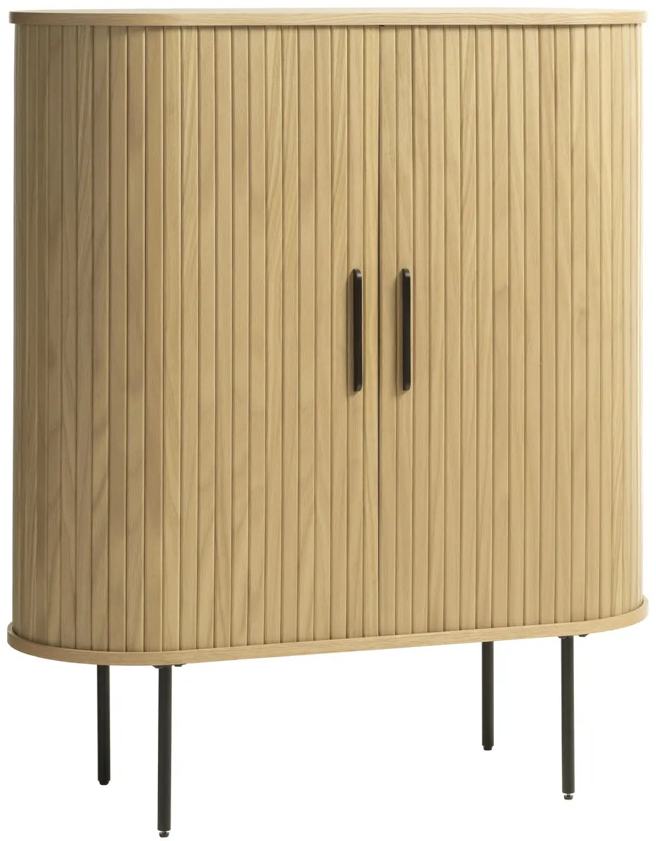 Highboard - B ca. 100 cm, Eiche Furnier, Natur