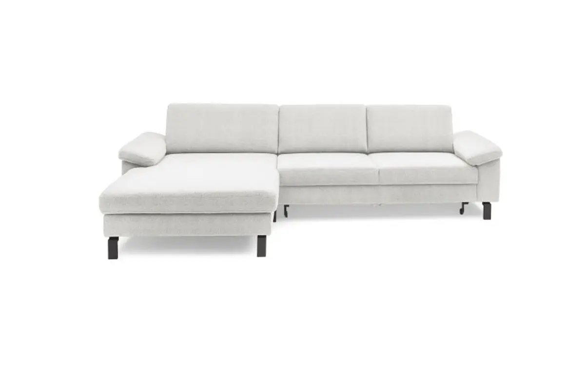 Ecksofa CALM MOVE - Ecke links, 2,5-Sitzer inkl. Schlaffunktion, Microfaser, Creme