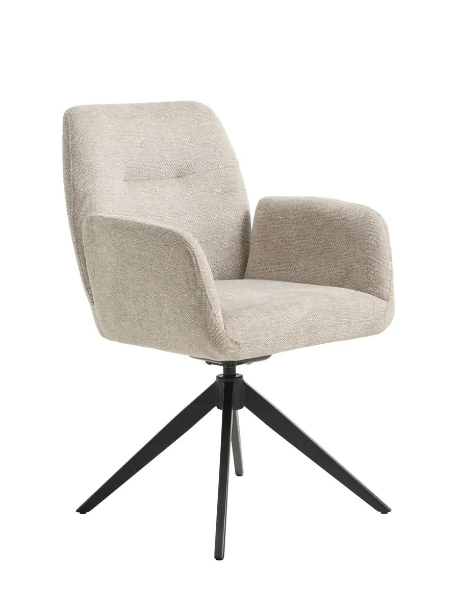 Armlehnstuhl - drehbar, Stoff, Sand