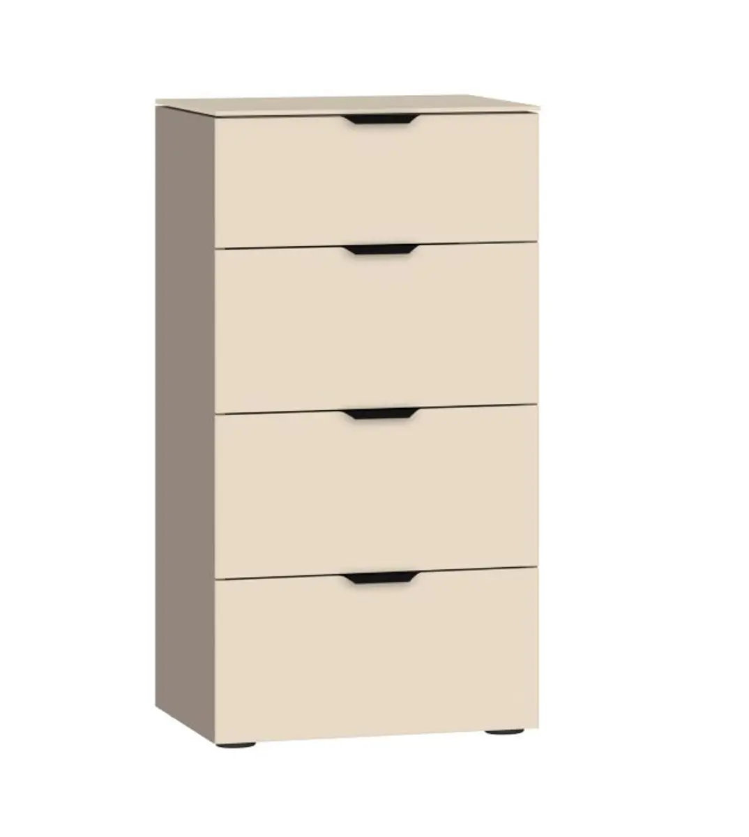 Nachtkommode JOIN IT- Nougat, Glas, Creme