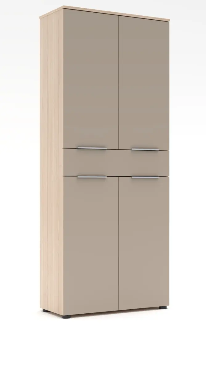 Büroschrank - B ca. 80 cm, Riva Eiche Nachbildung, Kaschmir