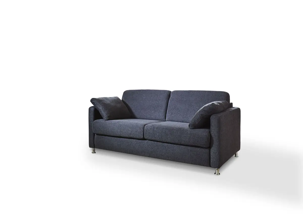 Faltbett Basic - 2-Sitzer mit Schlaffunktion inkl. Kaltschaummatratze und Armlehnkissen, Stoff, Anthrazit