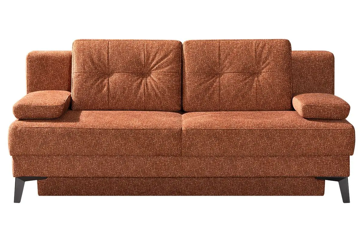 Querschläfer - Schlaffunktion mit Bettkasten, Stoff, Terracotta