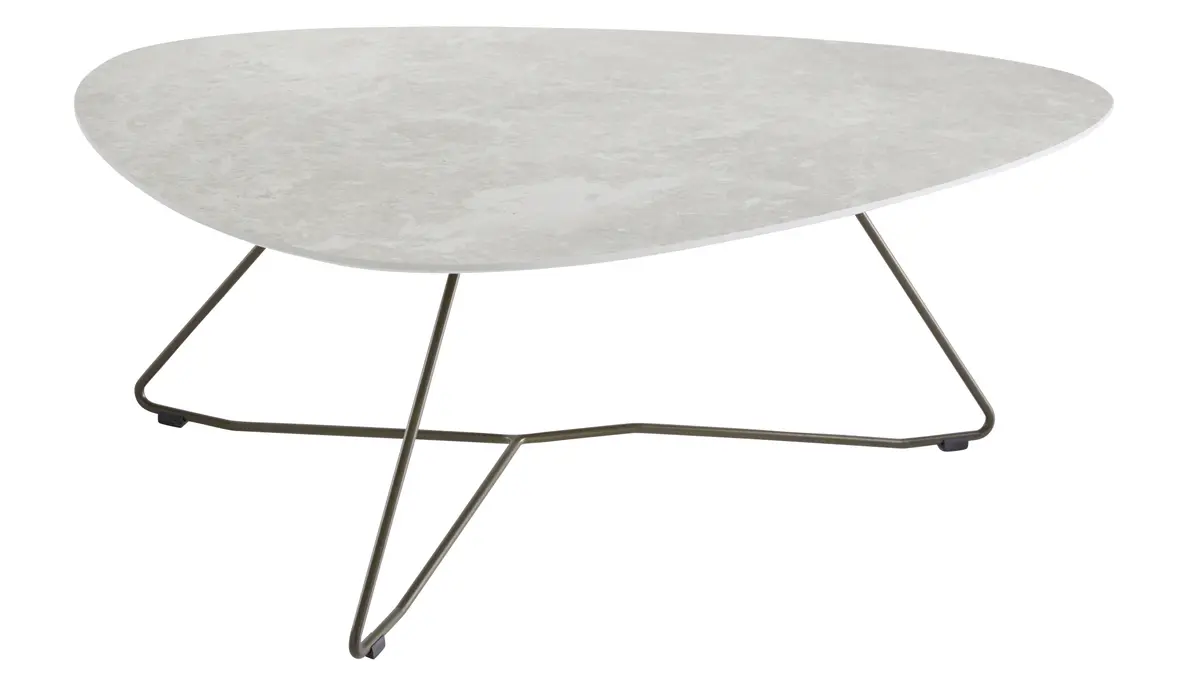 Couchtisch Oliva - LBH ca. 100x70x37 cm, HPL, Creme Natur