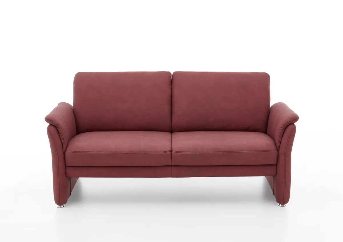 Sofa EM Bologna - 2-Sitzer groß, Stoff, Bordeaux