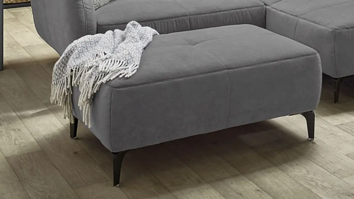 Hocker - 79 Zentimeter, 111 Zentimeter, Stoff Grau