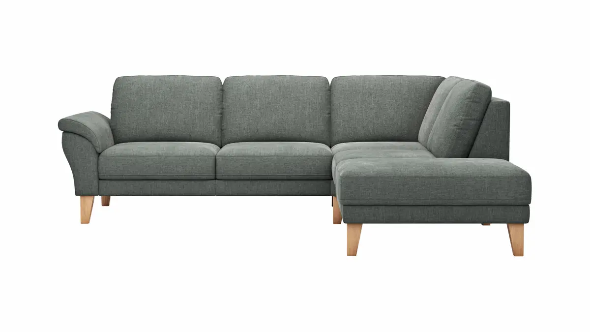 Ecksofa Rockport A - 2,5-Sitzer mit Ecke rechts, Stoff, Grau