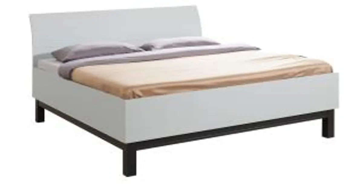 Bettanlage - Liegefläche ca. 180x200 cm, Dekor Perlgrau