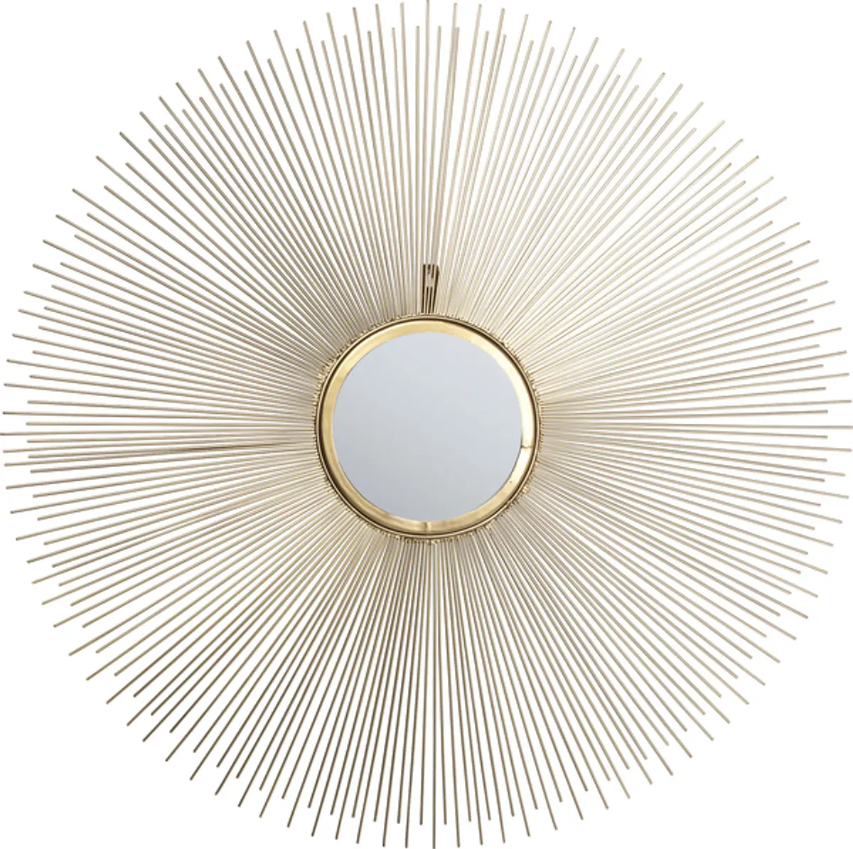 Wandspiegel- D ca. 89 cm, Stahl, Vernickelt, Goldfarben