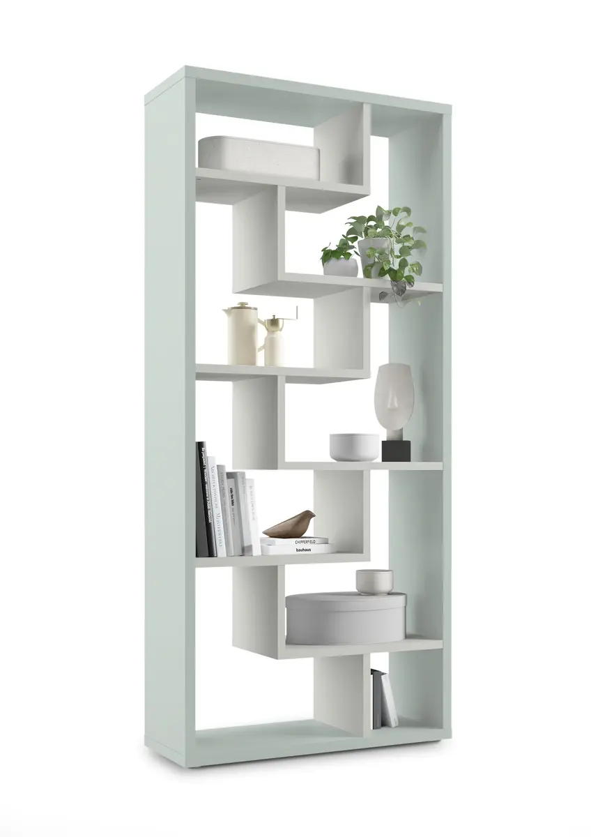 Raumteiler - B ca. 90 cm, Pinegrün, Kreidegrau