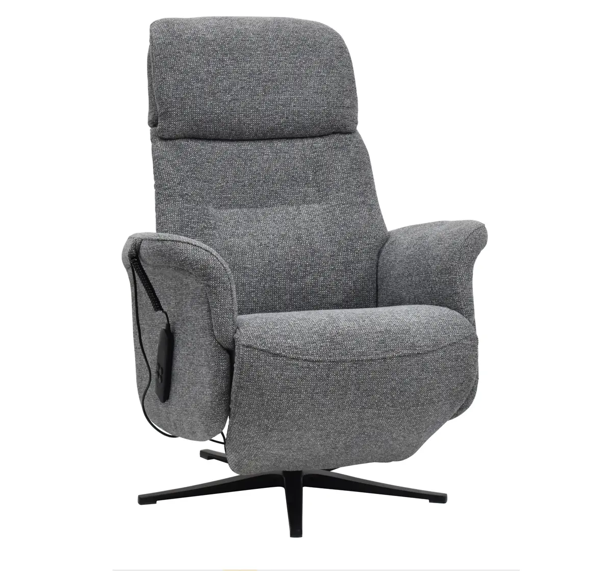 TV-Sessel MARLON - drehbar, Relaxfunktion, Kopfteilverstellung, Stoff, Graublau