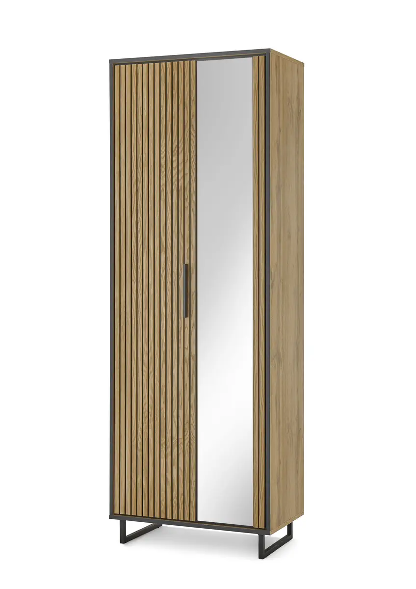 Garderobenschrank- Eiche Dekor, Spiegel