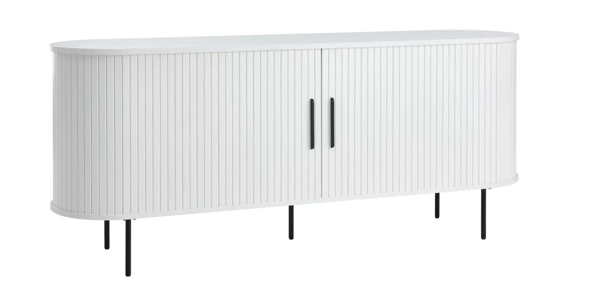  Sideboard - B ca. 180 cm, Eiche Furnier, Weiß