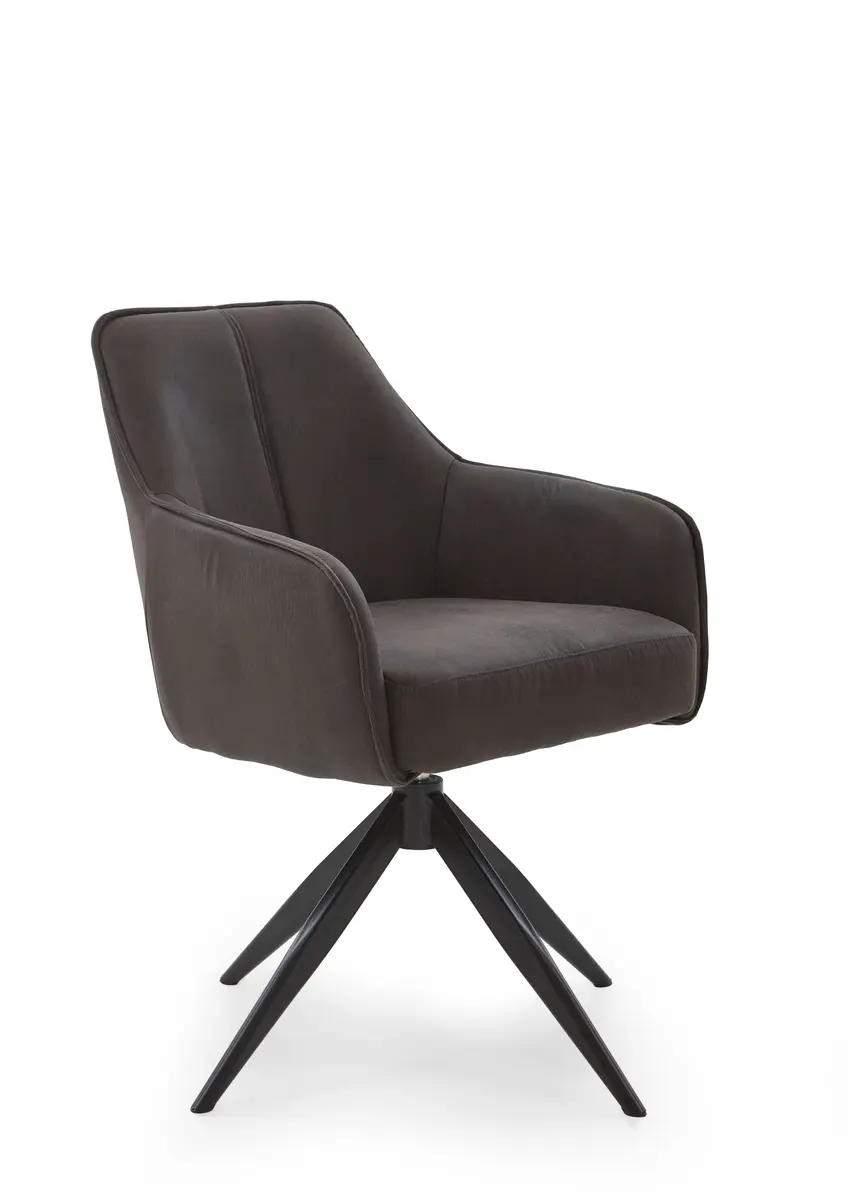 Schalensessel - Stoff, Anthrazit, drehbar