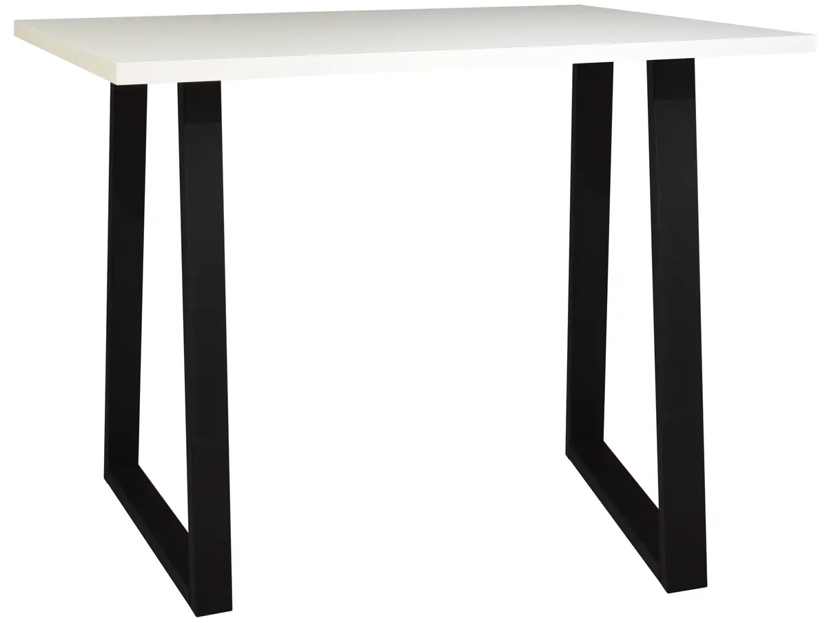 Bartresentisch - LB ca. 120x70 cm, Weiß, Schwarz