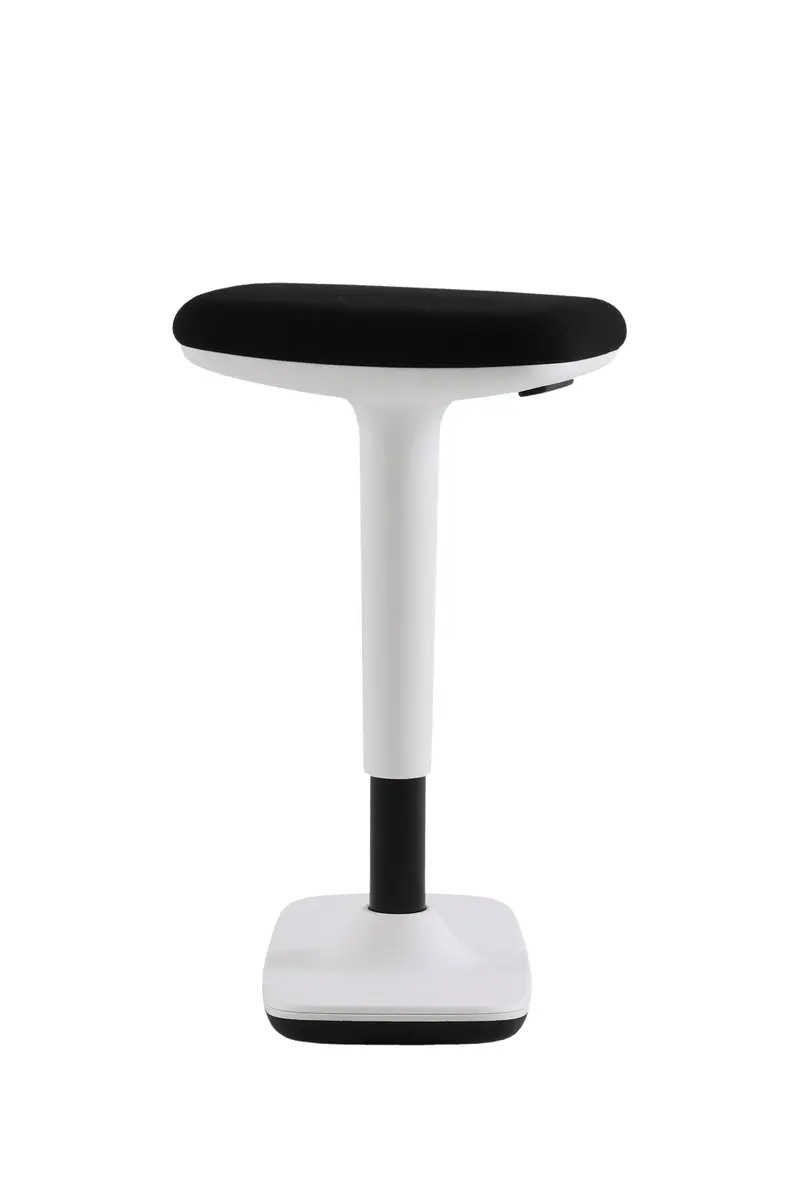 Steh-, Sitzhocker - Stoff, Weiß, Schwarz