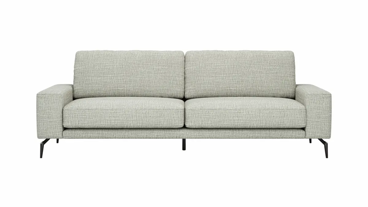 Sofa Redington - 3-Sitzer, Stoff, Hellgrau
