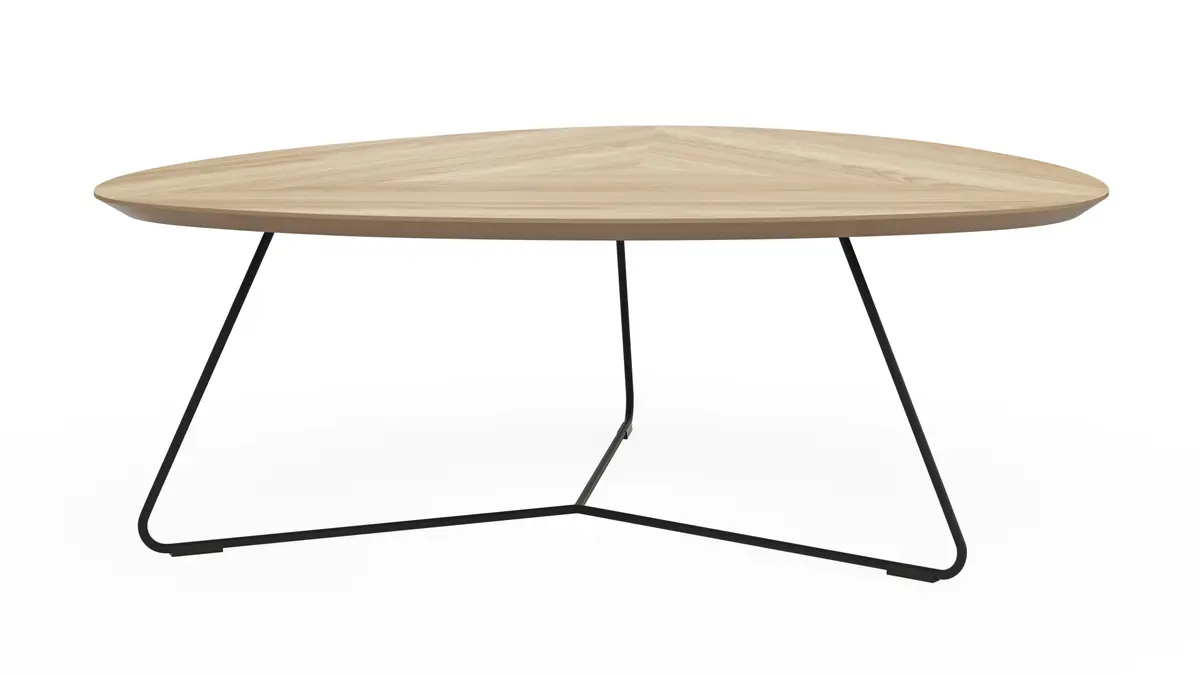 Couchtisch Fano - LBH ca. 87x78x33 cm, Eiche natur, Furnier