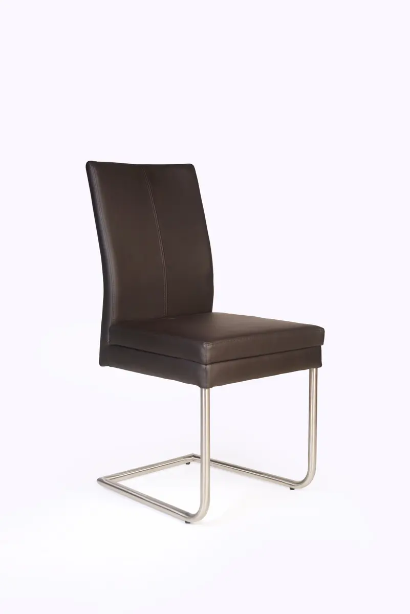 Freischwinger - Kunstleder, Dunkelbraun