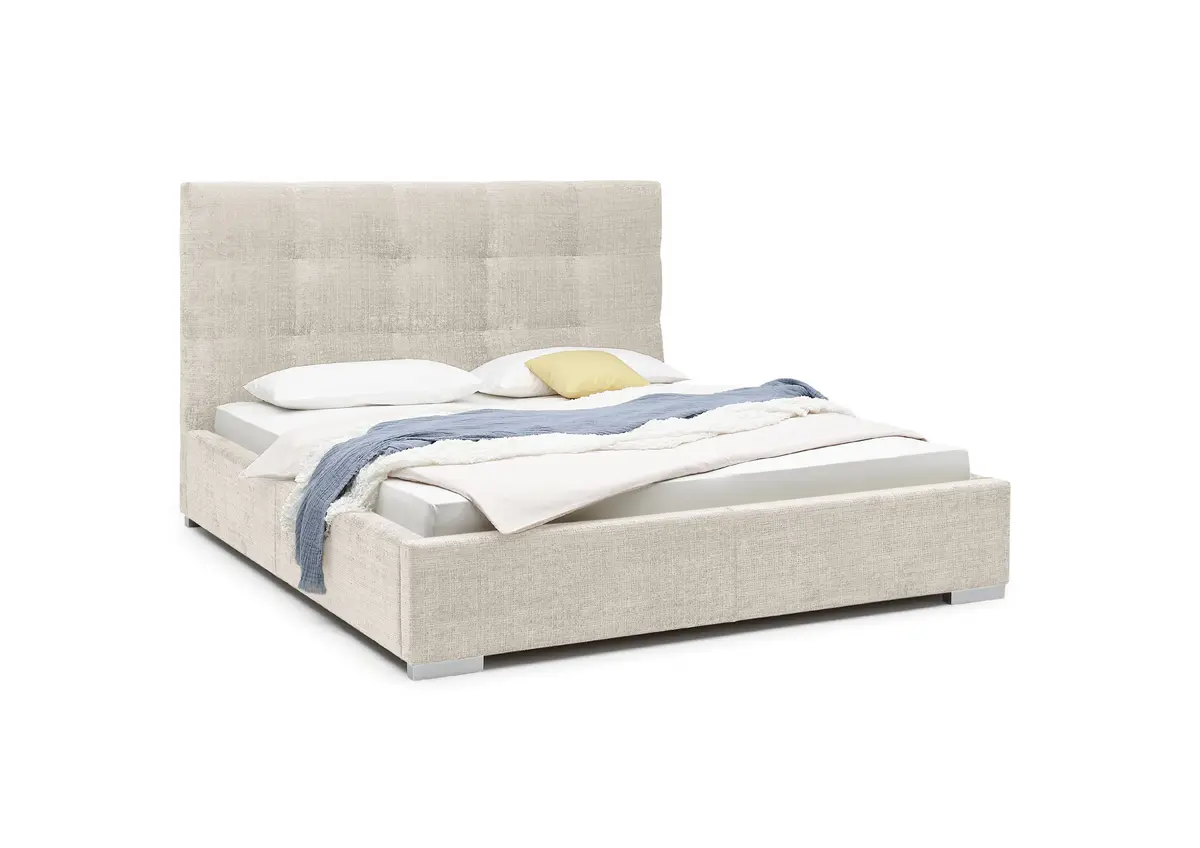 Bettgestell SANDRIN I- Liegefläche ca. 180x200 cm, Stoff, Taupe