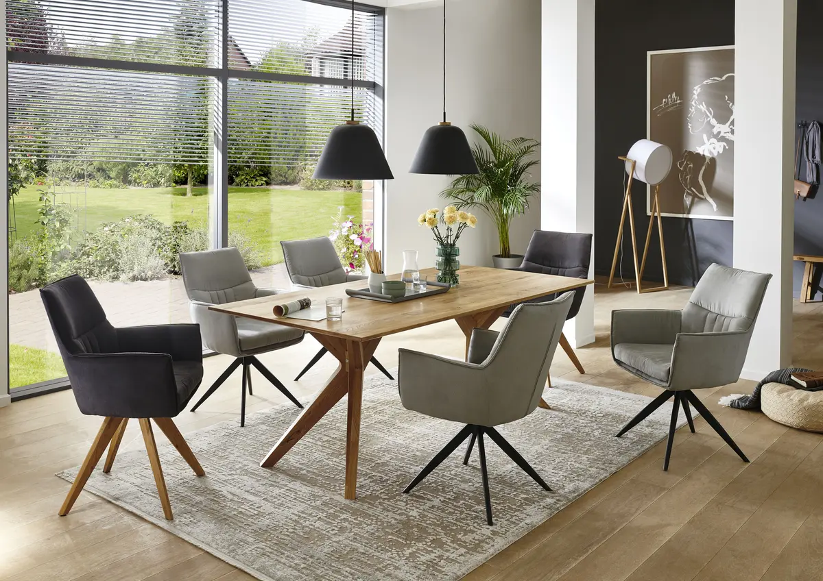 Esstische - LB ca. 200x100 cm, Wildeiche massiv