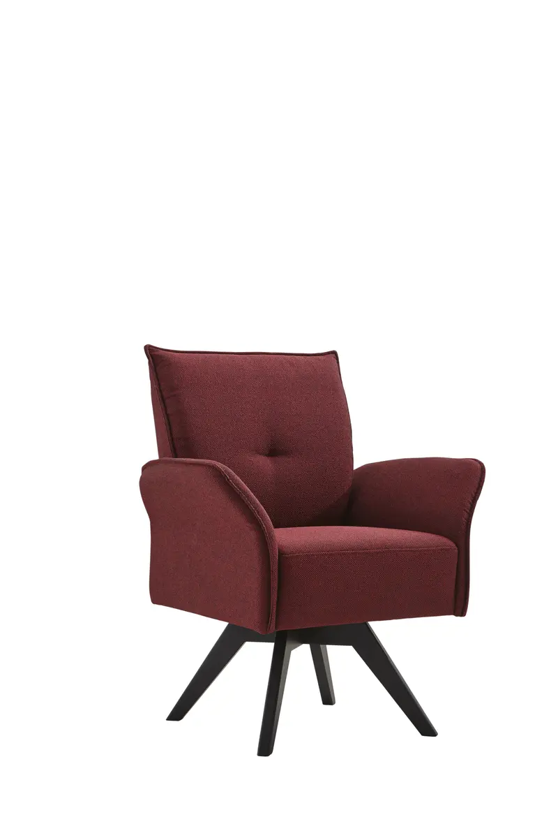 Armlehnstuhl Rosita - Stoff, Rot