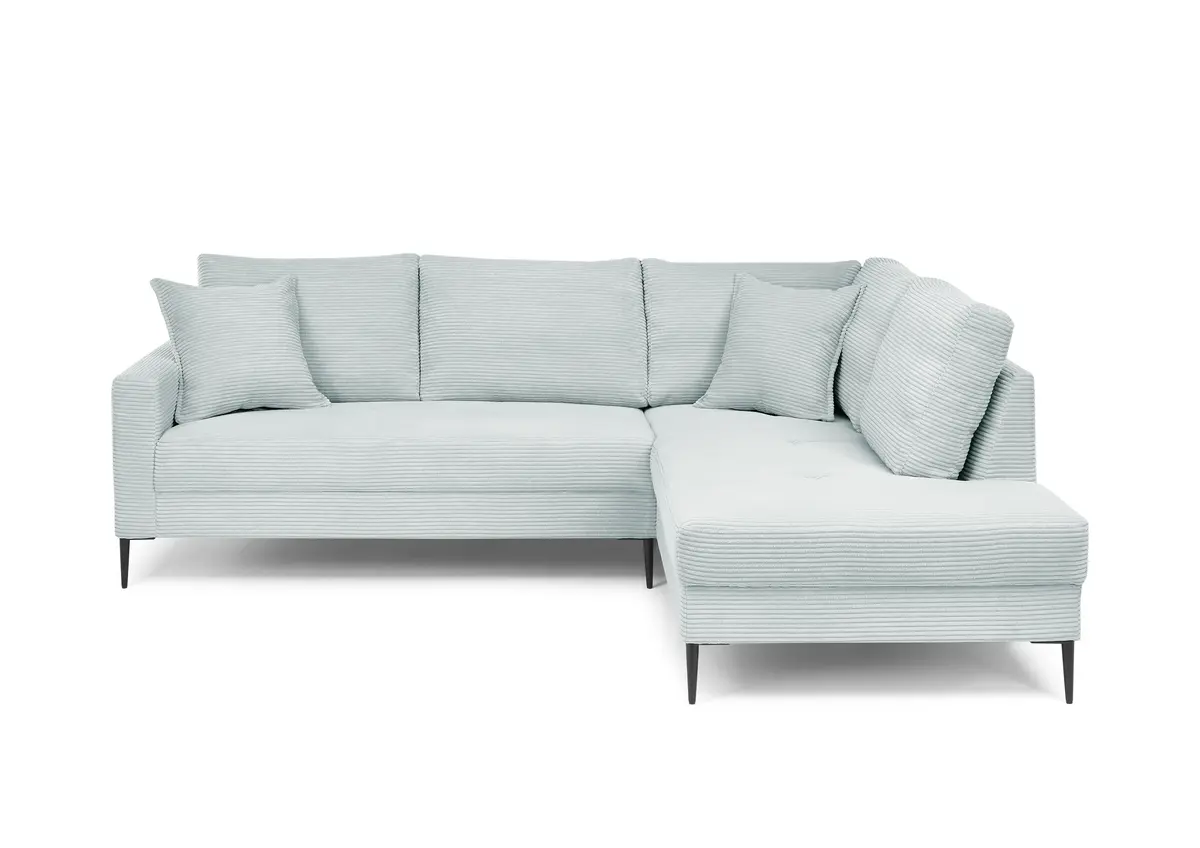 Ecksofa - 3-Sitzer, Ecke rechts, Stoff, Mint