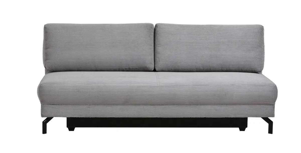 Schlafsofa Salema - 3-Sitzer mit Schlaffunktion (Liegefläche ca. 150x200cm), Stoff, Hellgrau