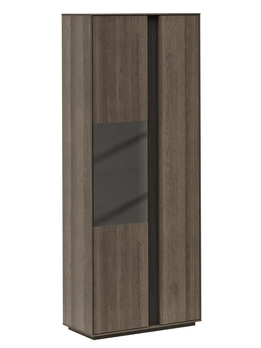 Vitrine Saratoga - Buche massiv, silbergrau geölt