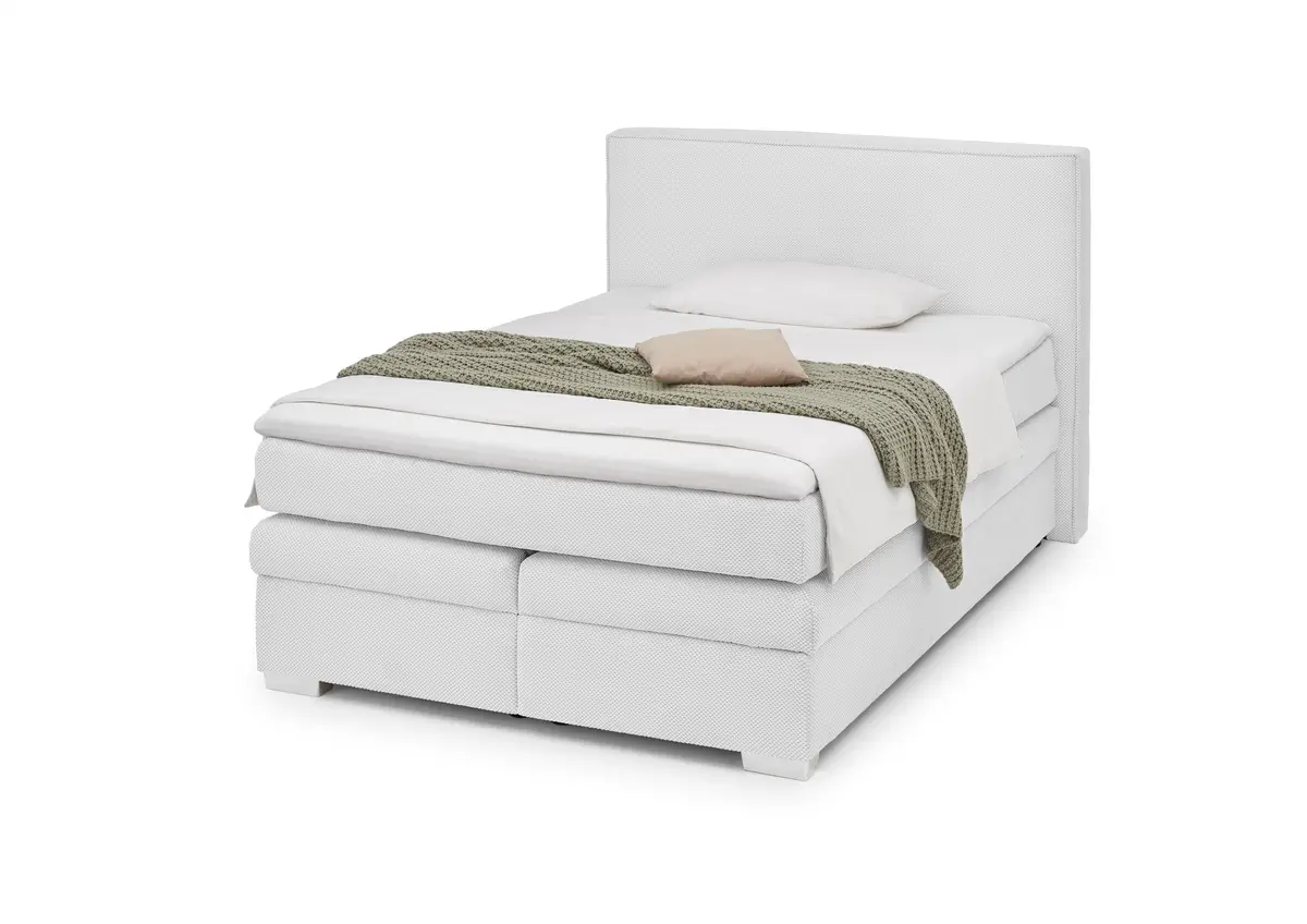 Boxspringbett- Liegefläche ca. 140x200 cm, Stoff, Beige