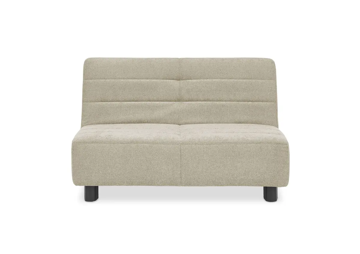 Faltsofa Easy - 2-Sitzer ohne Armlehne, ca. 140 cm inkl. Schlaffunktion, Stoff, Taupe