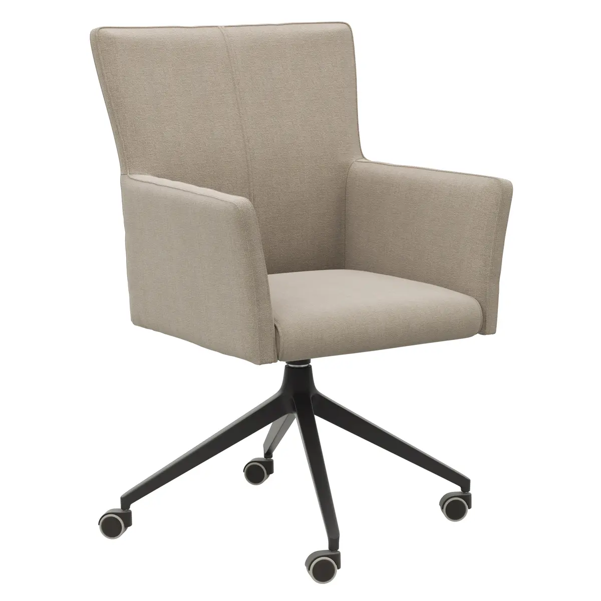 Armlehnstuhl Cosyra - drehbar, Stoff, Beige