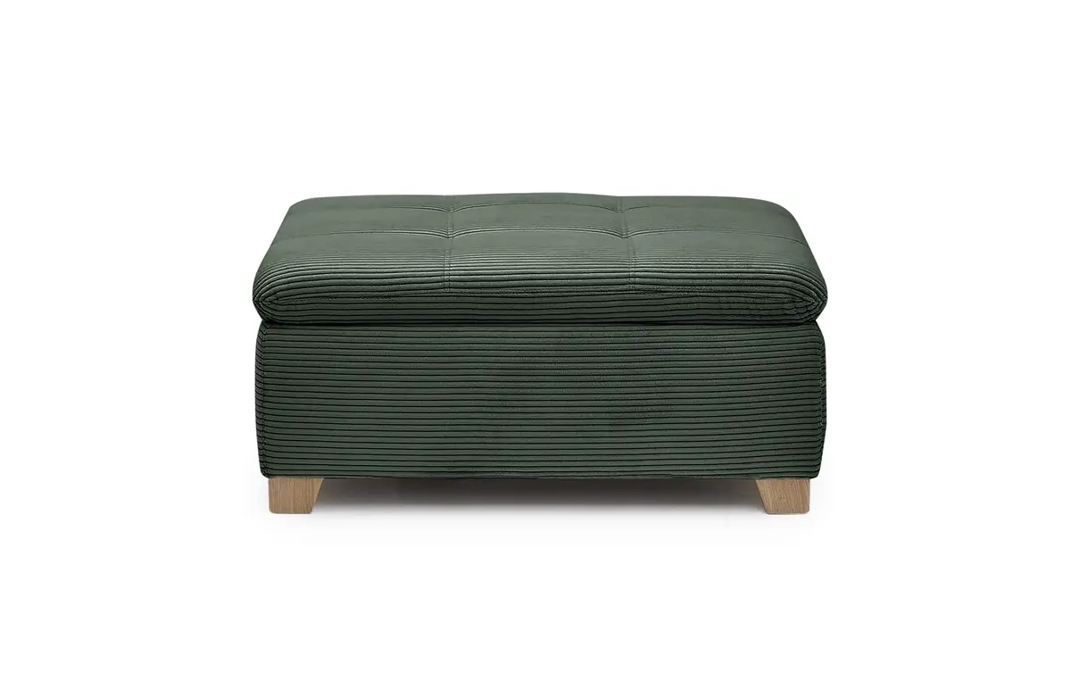 Hocker JAMILA - Stoff, Grün