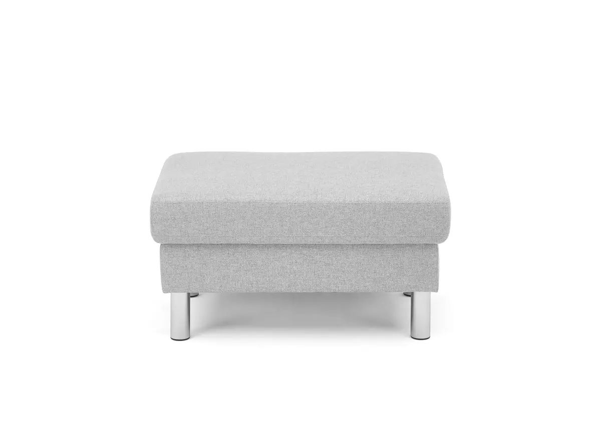 Hocker COOL - BL. ca. 70x70, mit Stauraum, Stoff, Hellgrau