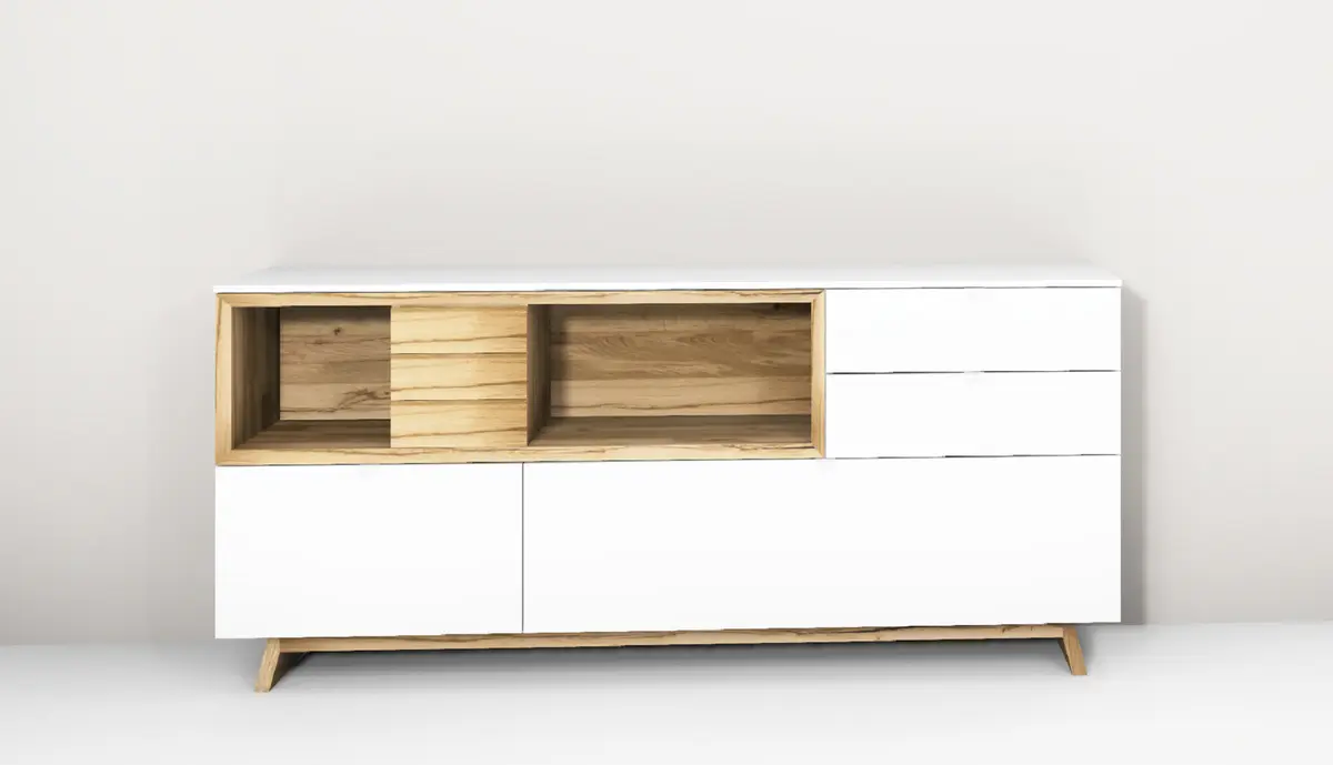 Sideboard- Lack, Weiß